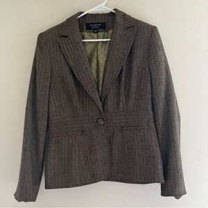 Womens Signature Larry Levine Blazer Jacket W/pockets Size 6